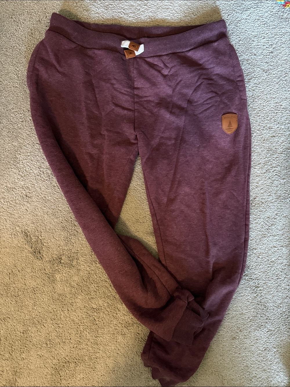 Womens Burgundy Jogger Bottoms - Unbranded
